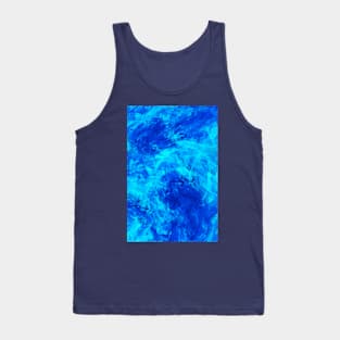 Ultra Blue Abstract Splatter Spalsh Marble Artwork Tank Top